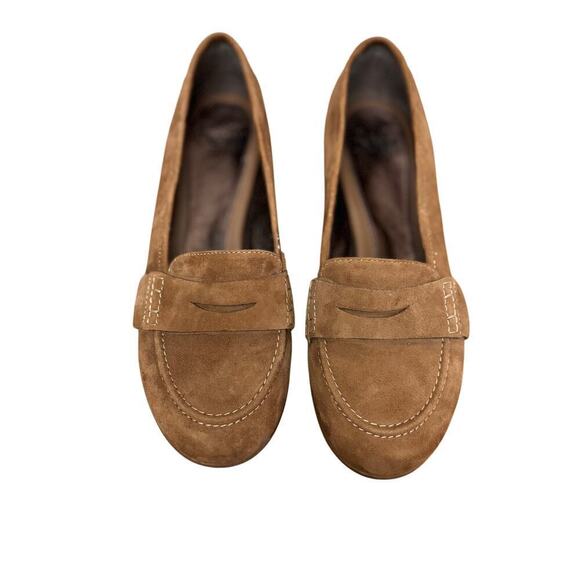 Sofft Brown Loafers with Suede Finish and Flat Sole Sz 7M - Picture 1 of 8